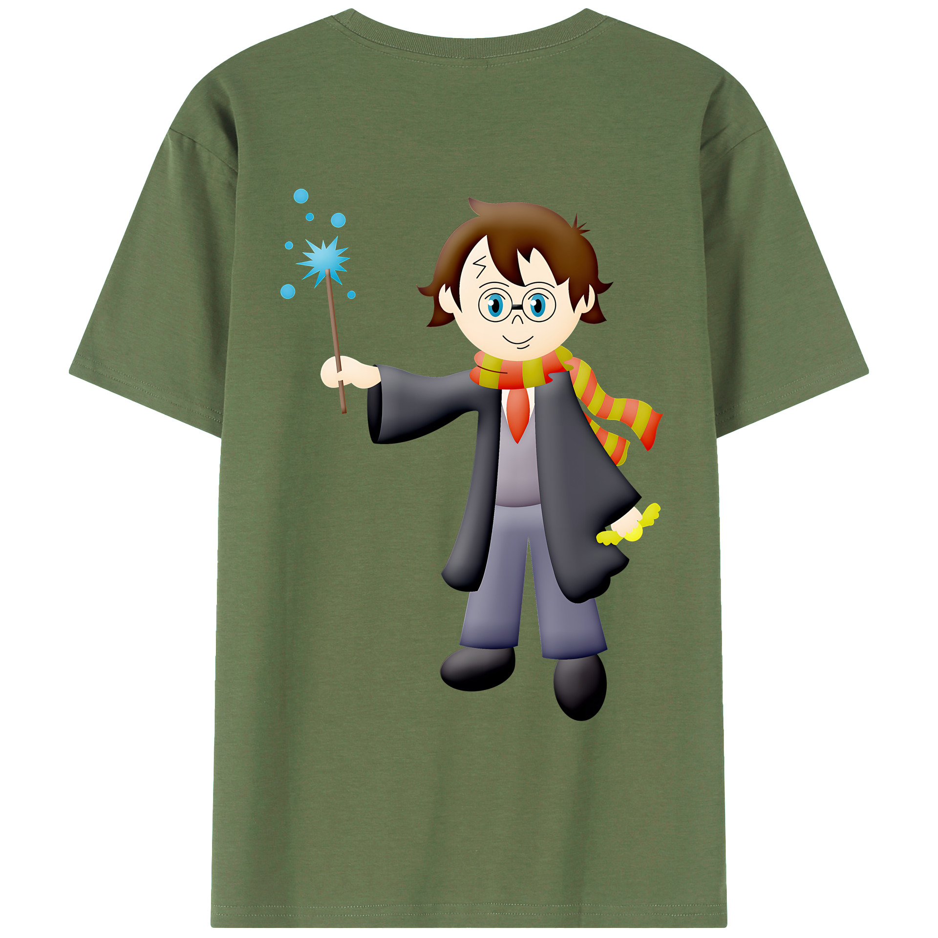 （画像用） Harry Potter ハリー・ポッターシリーズ 綿100％ メンズ半袖Tシャツ（バックプリント） 通気性